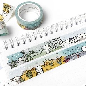 🆕 TheCoffeeMonsterzCo The Four Biomes Washi Tape - 18mm